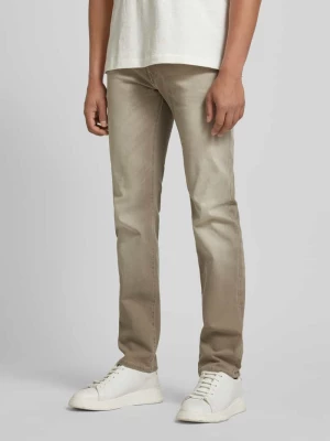 Spodnie o kroju regular fit z przetarciami model ‘Lyon’ Pierre Cardin