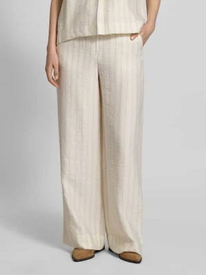 Spodnie o kroju regular fit z szerokością, z mieszanka wiskozy i lyocellu model 'MARIE-JOHANNE' Selected Femme