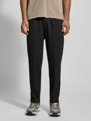 Spodnie o kroju regular fit z zakładkami w pasie i dodatkiem wiskozy Marc O'Polo DENIM