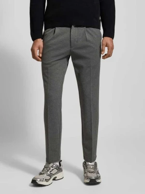 Spodnie o kroju regular fit z zakładkami w pasie i dodatkiem wiskozy Marc O'Polo DENIM