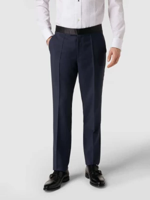 Spodnie o kroju regular fit z zakładkami w pasie i paskami w kontrastowym kolorze Boss