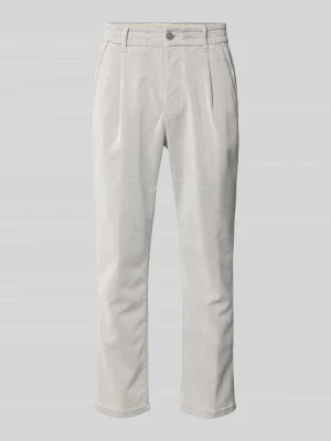 Spodnie o kroju regular fit z zakładkami w pasie model ‘CHASY’ drykorn