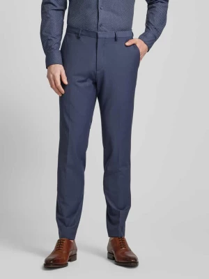 Spodnie o kroju regular fit z zakładkami w pasie model ‘Hesten’ HUGO