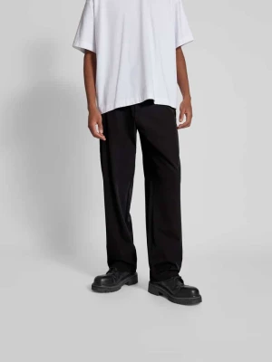 Spodnie o kroju regular fit z zapięciem na guzik MM6 Maison Margiela Czarny