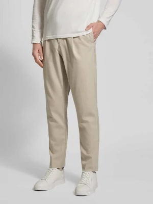 Zdjęcie produktu Spodnie o kroju regular tapered fit z zakładkami w pasie i tunelem model ‘LEROY’ Selected Homme