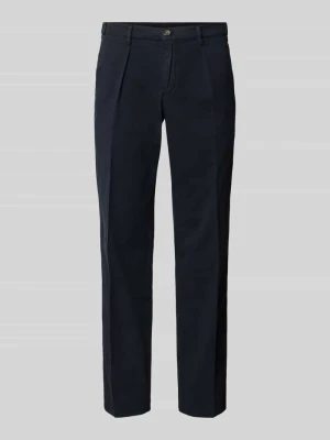 Spodnie o kroju relaxed fit w kant Profuomo