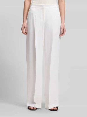 Spodnie o kroju relaxed fit z mieszanki lnu Boss