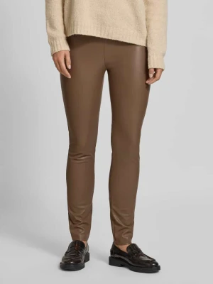 Spodnie o kroju skinny fit z imitacji skóry model ‘RESA’ RAFFAELLO ROSSI
