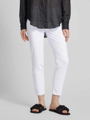Spodnie o kroju slim fit w jednolitym kolorze model ‘SILEA’ Marc Cain