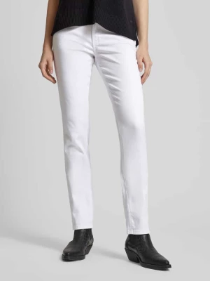 Spodnie o kroju slim fit w jednolitym kolorze QS