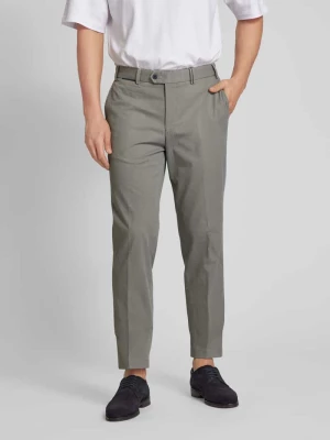 Spodnie o kroju slim fit w kant model ‘Teaker’ hiltl