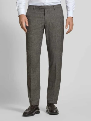 Spodnie o kroju slim fit z dodatkiem wiskozy MCNEAL Ciemnobrązowy