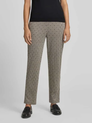 Spodnie o kroju slim fit z dodatkiem wiskozy model 'Kate' Ichi Ciemnobrązowy