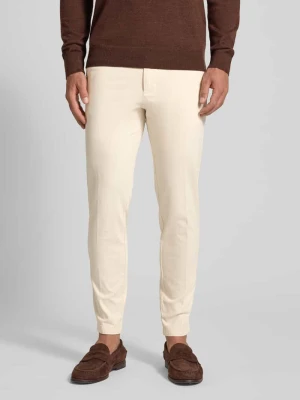 Spodnie o kroju slim fit z elastycznej mieszanki bawełny model ‘KAITON1’ Boss