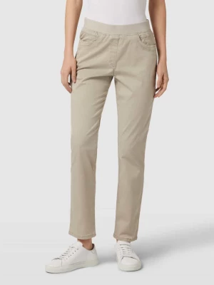 Spodnie o kroju slim fit z elastycznym pasem z logo model ‘Pamina Fun’ Raphaela By Brax
