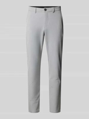 Spodnie o kroju slim fit z kieszeniami z tyłu carlo colucci