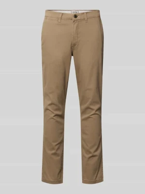 Spodnie o kroju slim fit z kieszeniami z tyłu model 'MARCO' Jack&Jones Beżowy