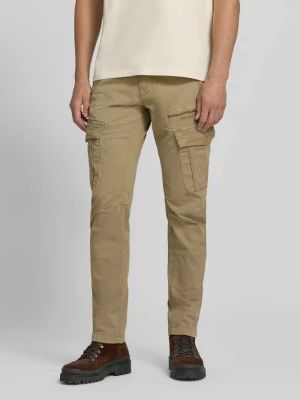 Spodnie o kroju slim fit z mieszanki bawełny w stylu cargo PME Legend Beżowy