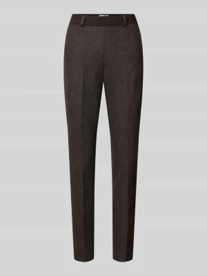 Spodnie o kroju slim fit z mieszanki materiałów z dodatkiem wiskozy Raphaela By Brax Czekoladowy
