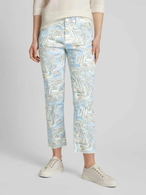 Spodnie o kroju slim fit z nadrukiem na całej powierzchni model ‘CLAIRE’ SEDUCTIVE
