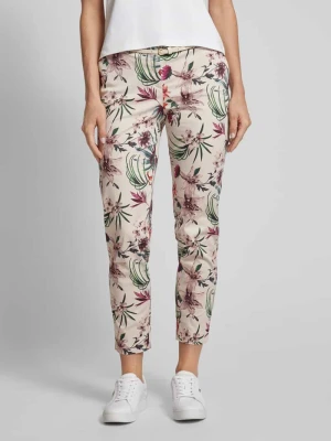 Spodnie o kroju slim fit z paskiem Christian Berg Woman