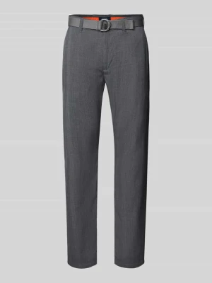 Spodnie o kroju slim fit z paskiem MCNEAL