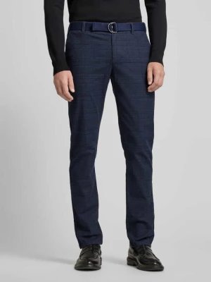 Spodnie o kroju slim fit z paskiem MCNEAL
