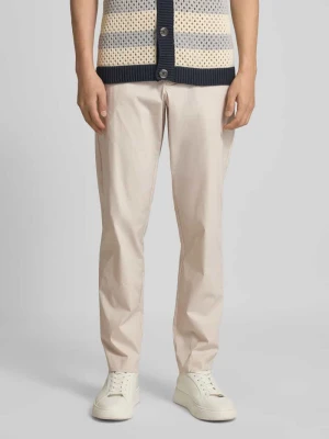Spodnie o kroju slim fit z tunelem model ‘LERO’ Selected Beżowy