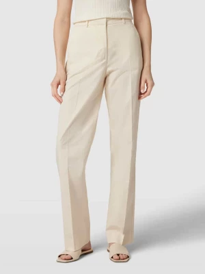 Spodnie o kroju slim fit z zakładkami w pasie i wyhaftowanym logo Calvin Klein Womenswear