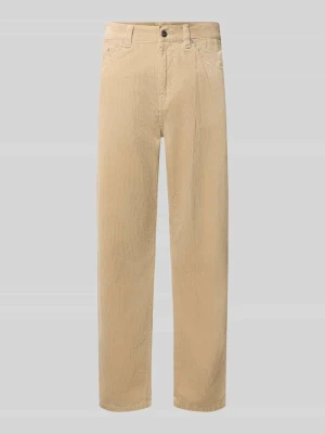 Spodnie o kroju straight fit z czystej bawełny w imitacji sztruksu Carhartt WIP Beżowy