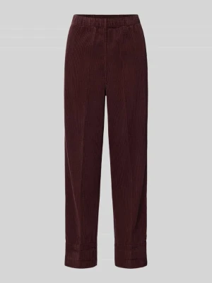 Spodnie o kroju straight fit z czystej wiskozy model 'Padow' American Vintage Bordowy