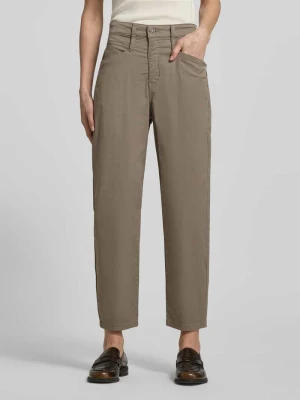 Spodnie o kroju straight fit z detalem z zamkiem błyskawicznym Model 'Bora' MAC