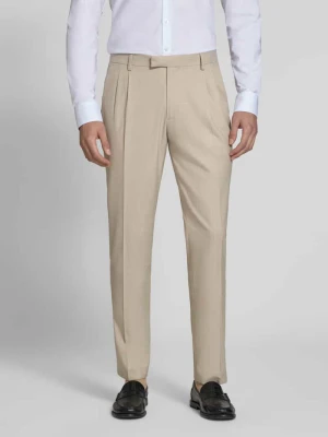 Spodnie w optyce flaneli, krój slim fit MCNEAL Beżowy