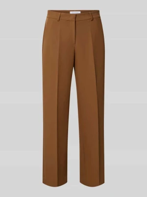 Spodnie o kroju straight fit z dodatkiem wiskozy Rich & Royal Camel