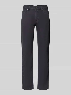 Spodnie o kroju straight fit z kieszeniami w szwach bocznych Model 'Laval' Pierre Cardin Antracytowy