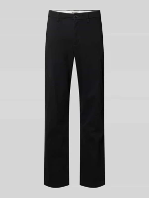 Spodnie o kroju straight fit z mieszanki bawełny model 'Kane' Jack&Jones Czarny