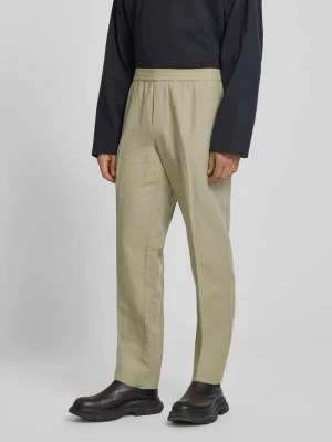 Spodnie o kroju straight fit z mieszanki lnu Filippa K
