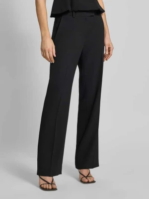 Spodnie o kroju straight fit z zakładkami w pasie HUGO