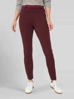 Spodnie o kroju super slim fit z mieszanka wiskozy model 'LILLYTH' Raphaela By Brax Bordowy