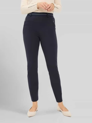 Spodnie o kroju super slim fit z mieszanka wiskozy model 'LILLYTH' Raphaela By Brax Granatowy