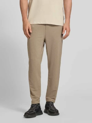 Spodnie o kroju tapered fit z fakturą wafel model 'TERRACE' BOSS Green