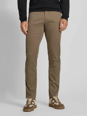 Spodnie o kroju tapered fit z wpuszczanymi kieszeniami model ‘Lyon’ Pierre Cardin