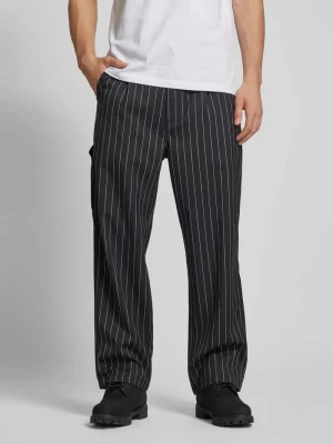 Zdjęcie produktu Spodnie o kroju tapered fit z zakładkami w pasie i szlufkami na pasek model ‘SEATON’ Carhartt Work In Progress