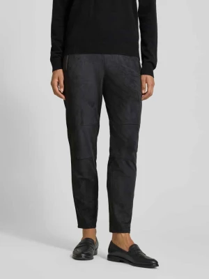 Spodnie o kroju tapered z imitacji skóry z tunelem s.Oliver BLACK LABEL