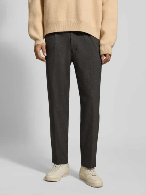 Spodnie o kroju tapered z zakładkami w pasie i dodatkiem wiskozy Marc O'Polo DENIM