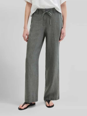 Spodnie o kroju wide fit z czystego lnu Marc O'Polo
