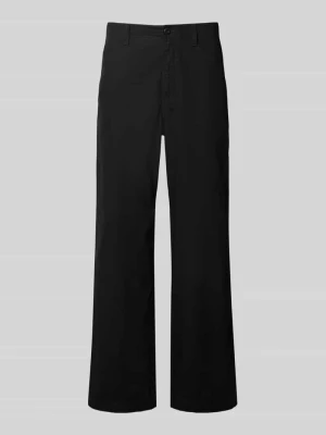 Spodnie o kroju wide fit z czystej bawełny model 'Bill' Jack&Jones Czarny