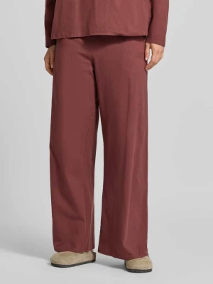 Spodnie o kroju wide fit z czystej bawełny model 'GIXY' American Vintage Średniobrązowy