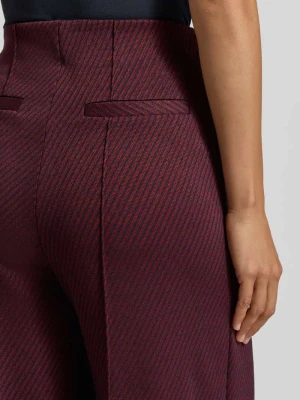 Spodnie o kroju wide fit z dodatkiem wiskozy model 'Kate' Ichi Bordowy