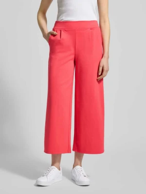 Spodnie o kroju wide fit z elastycznym pasem Model 'Kate' Ichi